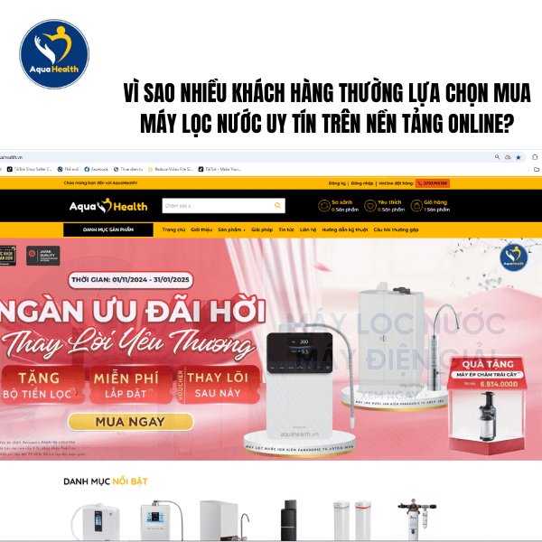 Vì Sao Nhiều Khách Hàng Thường Lựa Chọn Mua Máy Lọc Nước Uy Tín Trên Nền Tảng Online