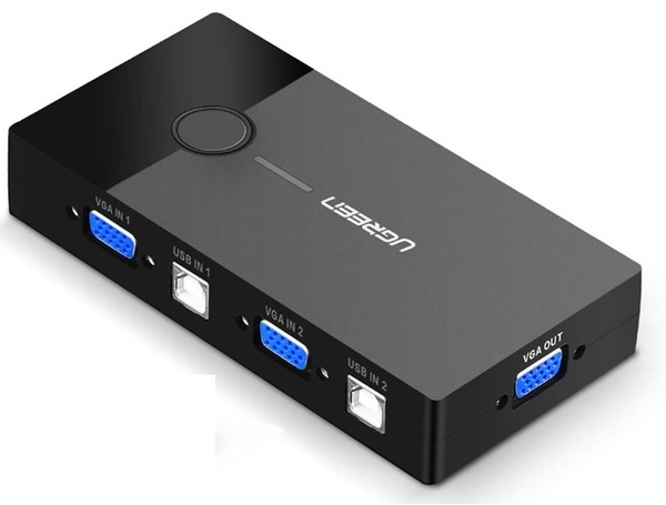 Bộ Kết Nối 2 CPU Dùng Chung 1 Màn Hình VGA và 2 Cổng USB Cao Cấp Ugreen 30357