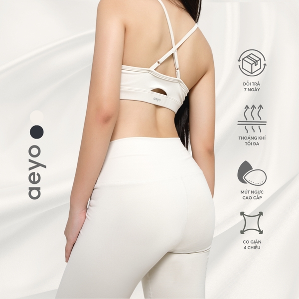 𝘢𝘦𝘺𝘰 I Áo bra Aura tập thể thao yoga gym nữ mút rời, chất liệu vải cotton mềm mại thoải mái