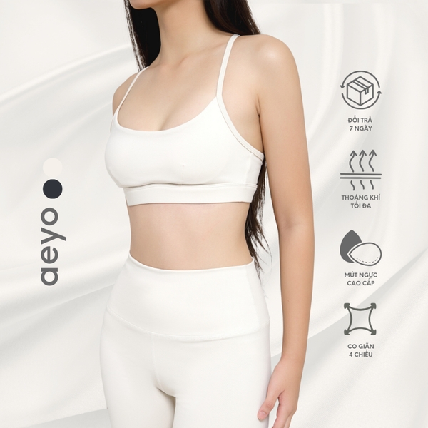 𝘢𝘦𝘺𝘰 I Áo bra Aura tập thể thao yoga gym nữ mút rời, chất liệu vải cotton mềm mại thoải mái