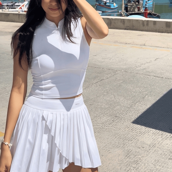 aeyo | Váy tập tennis, pickleball, golf thể thao xẻ tà chéo SEABROOK tặng kèm quần bảo hộ tôn dáng cao cấp