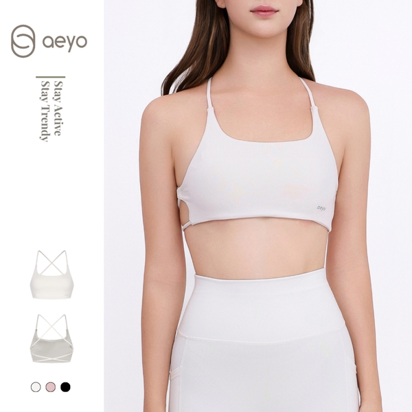 aeyo | Áo bra tập yoga gym nữ Sweet lưng dây cách điệu, mút rời, chất liệu cao cấp dày dặn ôm sát
