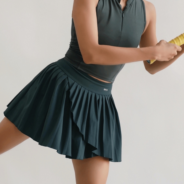 aeyo | Váy tập tennis, pickleball, golf thể thao xẻ tà chéo SEABROOK tặng kèm quần bảo hộ tôn dáng cao cấp