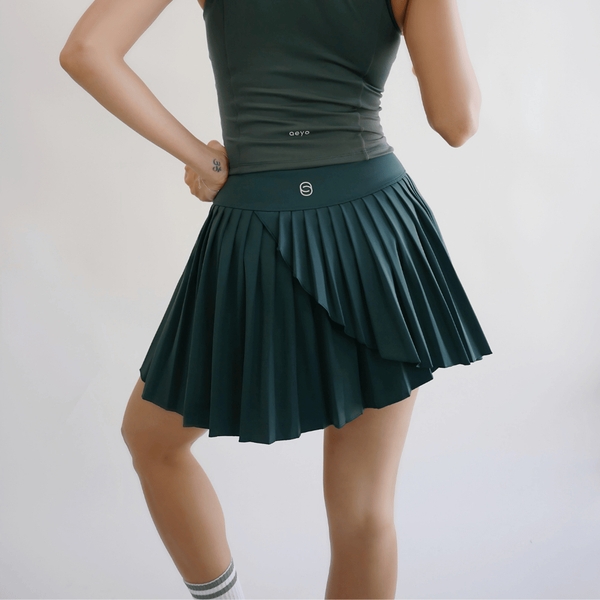 aeyo | Váy tập tennis, pickleball, golf thể thao xẻ tà chéo SEABROOK tặng kèm quần bảo hộ tôn dáng cao cấp