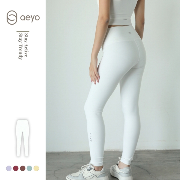 aeyo | Quần legging tập yoga gym nữ Crossback, cạp chéo, vải đứng form, ôm sát, che bụng, tôn dáng