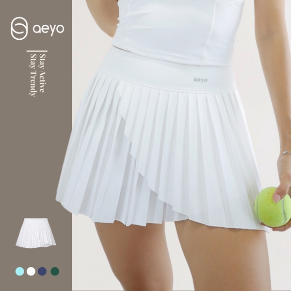 aeyo | Váy tập tennis, pickleball, golf thể thao xẻ tà chéo SEABROOK tặng kèm quần bảo hộ tôn dáng cao cấp