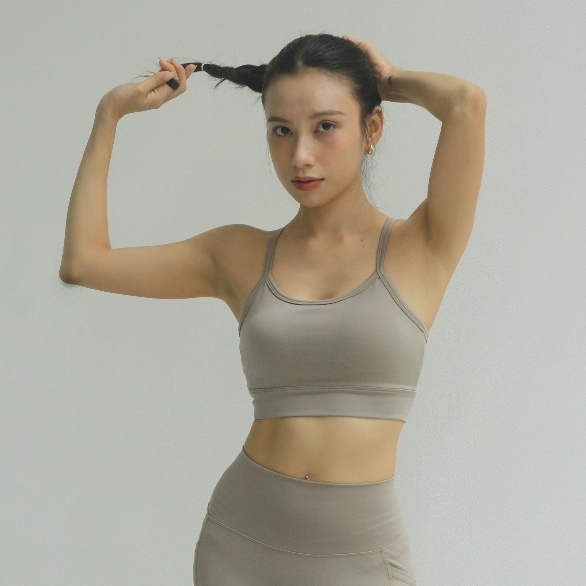 𝘢𝘦𝘺𝘰 | Áo bra thể thao yoga nữ Dynamic Flow, dây đan chéo lưng, chất liệu aeyoLux, ôm vừa vặn thoải mái