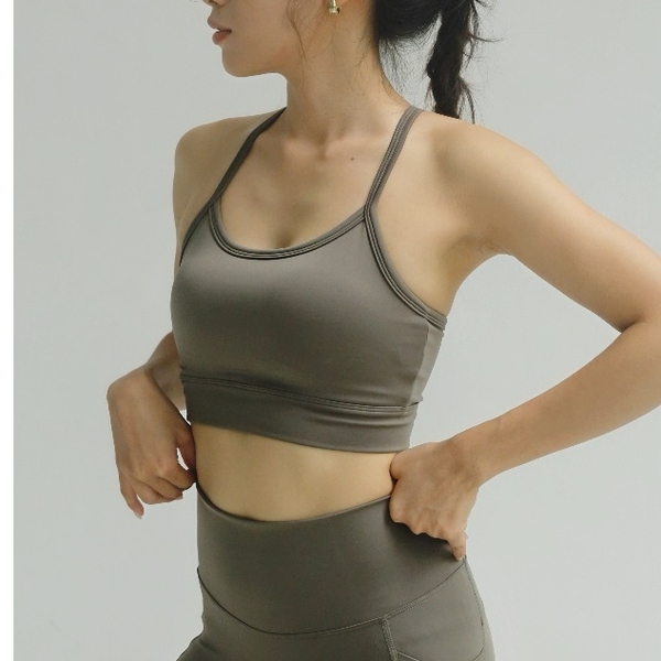 𝘢𝘦𝘺𝘰 | Áo bra thể thao yoga nữ Dynamic Flow, dây đan chéo lưng, chất liệu aeyoLux, ôm vừa vặn thoải mái
