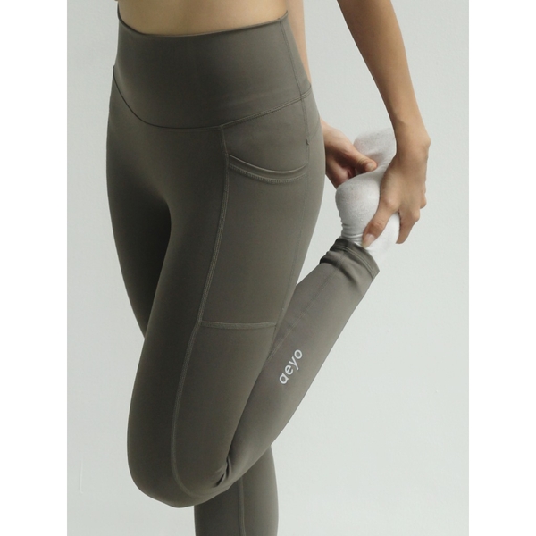 𝘢𝘦𝘺𝘰 | Quần legging yoga gym nữ Dynamic Flow, dáng dài, cạp cao có túi, chất liệu aeyoLux tôn dáng