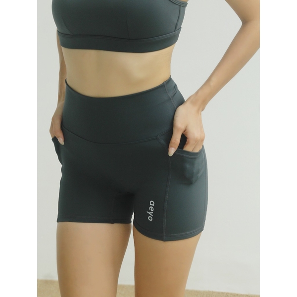𝘢𝘦𝘺𝘰 I Set đồ thể thao áo bra Aura tập thể thao yoga gym nữ cotton mềm mại thoải mái, quần Biker Short cạp cao tôn dáng