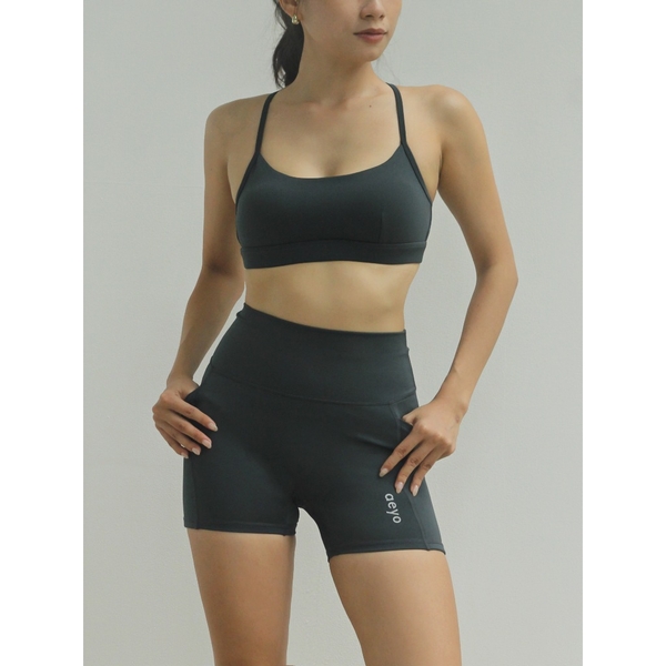 𝘢𝘦𝘺𝘰 I Set đồ thể thao áo bra Aura tập thể thao yoga gym nữ cotton mềm mại thoải mái, quần Biker Short cạp cao tôn dáng
