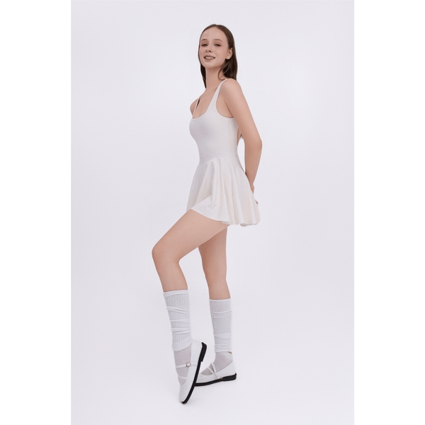 aeyo | Váy tập pickleball tennis nữ liền thân, co giãn, kèm mút rời, hở lưng, có quần bảo hộ SWAY