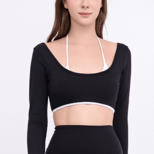 aeyo | Áo BLISS Bra thể thao yoga gym nữ dài tay, mút rời, chất liệu vải thun dày dặn, mềm mịn, thoáng khí, ôm sát