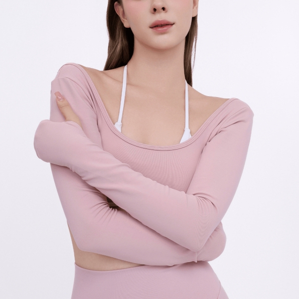 aeyo | Áo BLISS Bra thể thao yoga gym nữ dài tay, mút rời, chất liệu vải thun dày dặn, mềm mịn, thoáng khí, ôm sát