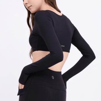aeyo | Áo bra tập yoga gym pilates nữ Mellow cổ vuông, dài tay BL005