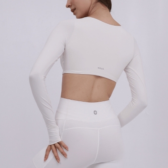 aeyo | Áo bra tập yoga gym pilates nữ Mellow cổ vuông, dài tay BL005