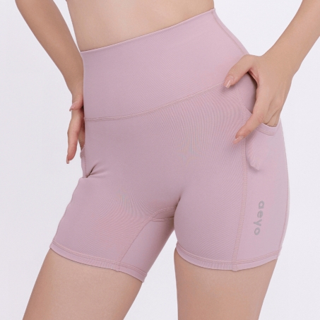 aeyo | Quần đùi tập yoga gym pilates tennis nữ Sweet cạp cao, vải thun dày dặn, ôm sát tôn dáng