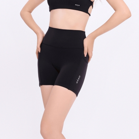 aeyo | Quần đùi tập yoga gym pilates tennis nữ Sweet cạp cao, vải thun dày dặn BL003