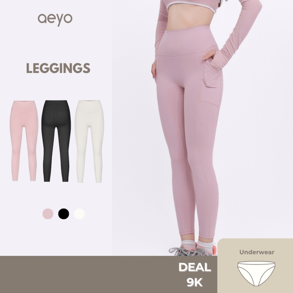 aeyo | Quần Legging tập yoga gym pilates nữ Bliss cạp cao, chất liệu vải dày dặn, ôm sát tôn dáng BL006