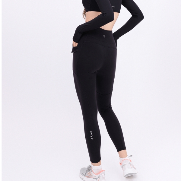 aeyo | Quần Legging tập yoga gym pilates nữ Bliss cạp cao, chất liệu vải dày dặn BL006