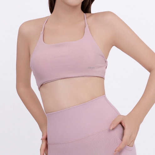 aeyo | Áo SWEET Bra thể thao yoga gym nữ lưng dây cách điệu, mút rời, chất liệu vải thun dày dặn, mềm mịn, thoáng khí