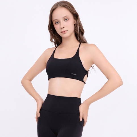 aeyo | Set đồ tập thể thao yoga gym áo SWEET lưng dây cách điệu, quần Legging dài chất liệu vải Polyester, mềm mịn