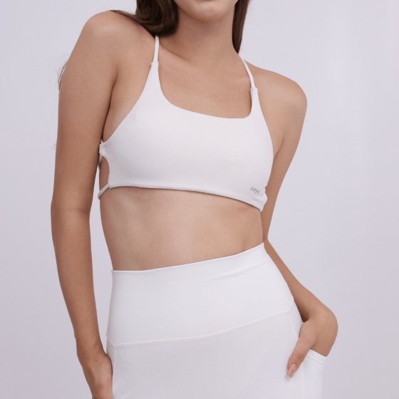 aeyo | Set đồ tập thể thao yoga gym áo SWEET lưng dây cách điệu, quần Legging dài chất liệu vải Polyester, mềm mịn