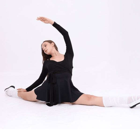 aeyo | Áo khoác Cardigan đắp chéo LACE thể thao yoga pilates, chất liệu vải thun tăm mềm mại, co giãn thoáng khí