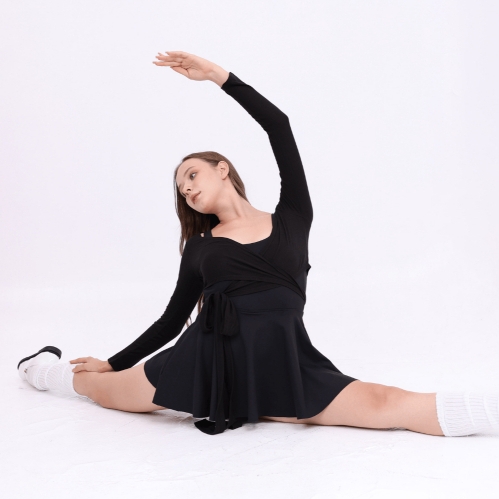 aeyo | Áo khoác Cardigan đắp chéo LACE thể thao yoga pilates, chất liệu vải thun tăm mềm mại, co giãn thoáng khí