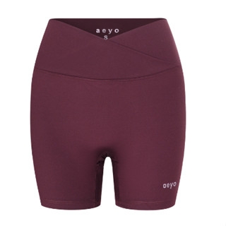 aeyo | Quần thể thao Classic Biker Short yoga gym nữ cạp chéo lưng cao, chất liệu vải thun dày dặn, ôm sát tôn dáng