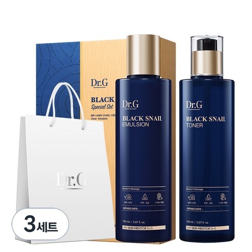 Bộ Dr.G Black Snail: Nước hoa hồng & Sữa dưỡng
