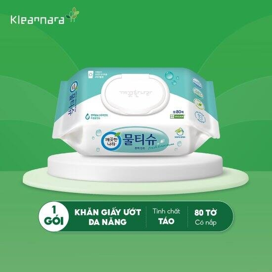 Kleannara Multi-Purpose Wet Wipes Apple Essence (With Lid) 80 Sheets