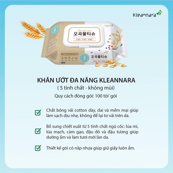 Kleannara Wet Papers 5 Essences With Lid