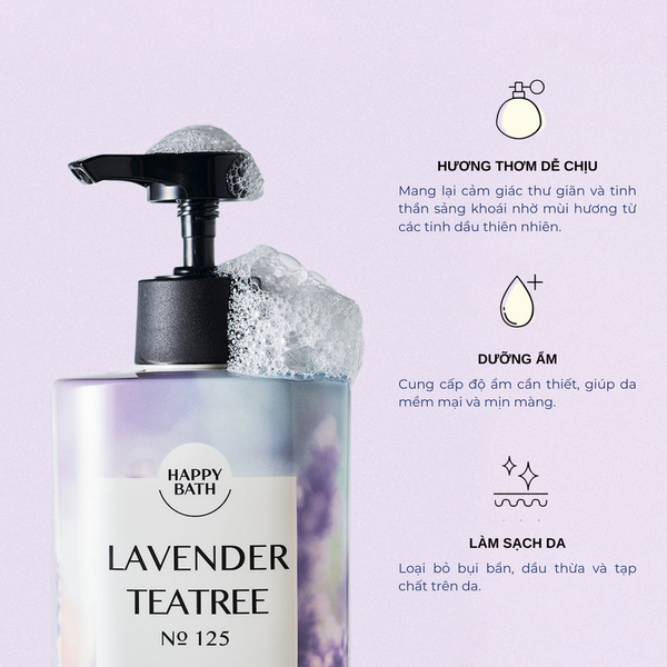 Happy Bath Flower Therapy Lavender & Tea Tree Body Wash