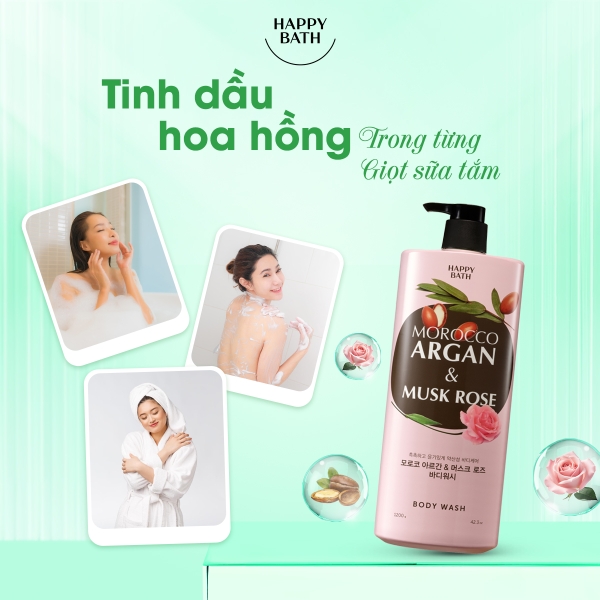 Happy Bath Morocco Argan & Musk Rose Shower Gel