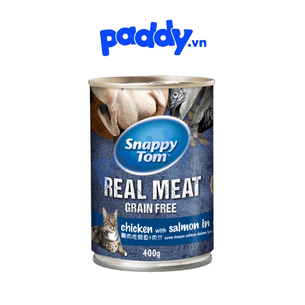 Pate Mèo Snappy Tom Real Fish - Lon 400g