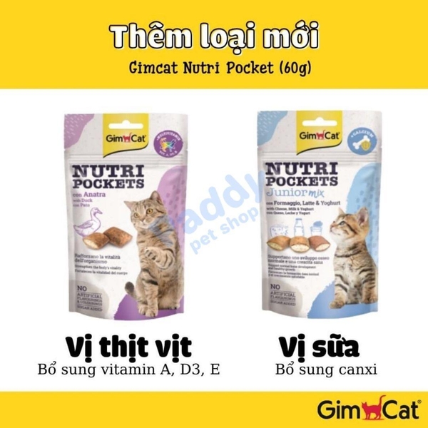 Bánh Thưởng Cho Mèo GimCat Nutri Pockets Dinh Dưỡng