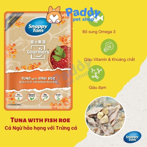 Pate Mèo Snappy Tom Cá Ngừ Mix Trái Cây 70g