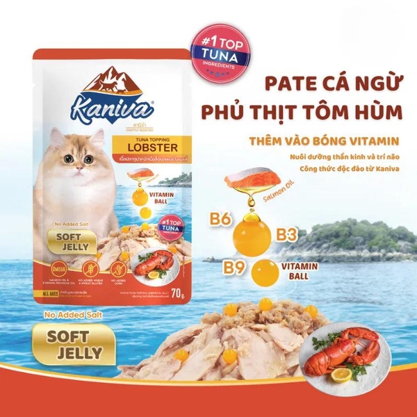 Pate Mèo Kaniva Vitamin Ball Bổ Não Dưỡng Lông 70g