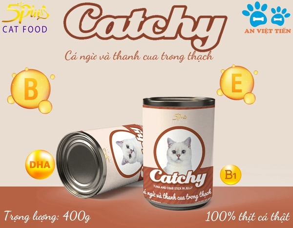 Pate Mèo Catchy Nhiều Vị Lon 400g
