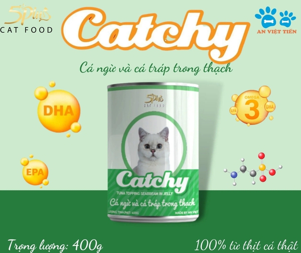Pate Mèo Catchy Nhiều Vị Lon 400g