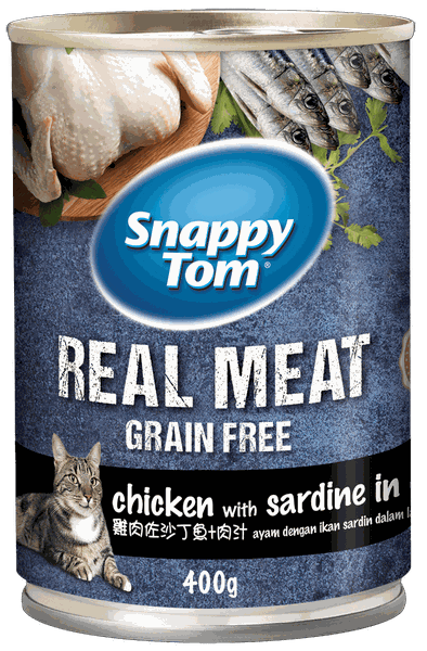Pate Mèo Snappy Tom Real Fish - Lon 400g