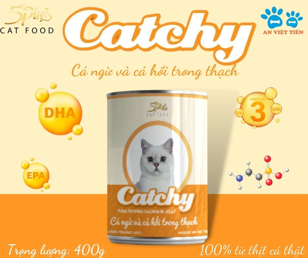 Pate Mèo Catchy Nhiều Vị Lon 400g