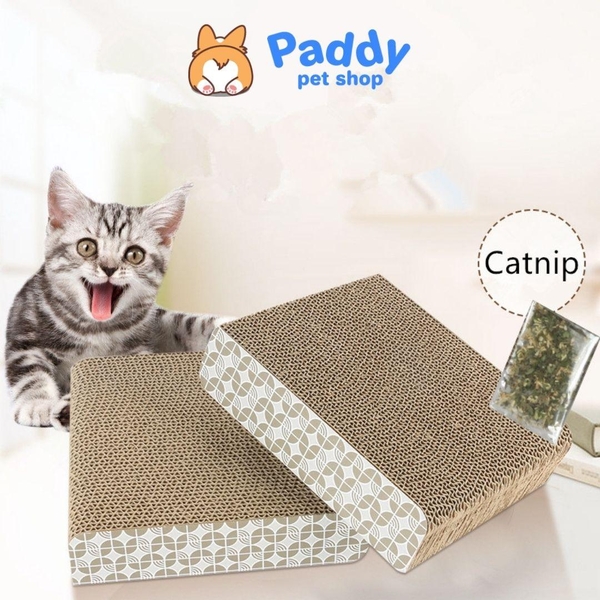 Bàn Cào Móng Giấy Cho Mèo + Tặng Cỏ Mèo