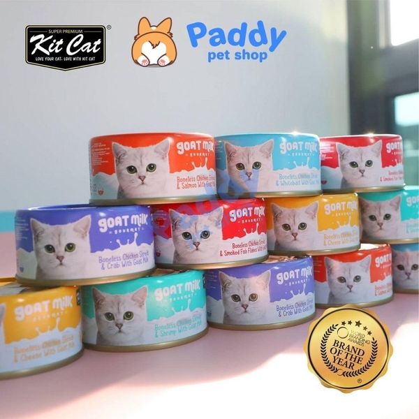 Pate Mèo Kit Cat Sữa Dê Bổ Sung Canxi (Lon 85g)