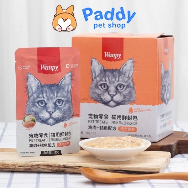 Pate Mèo Wanpy Súp Thịt Tươi 80g