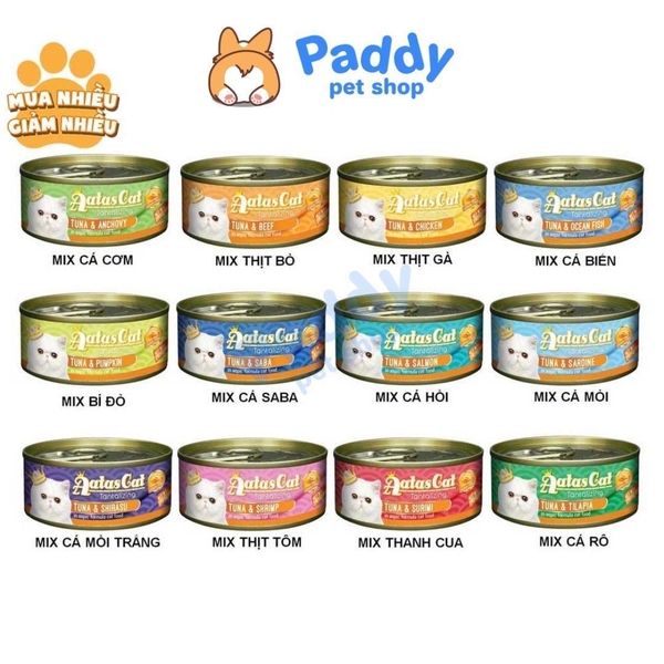 Pate AATAS Cho Mèo Mọi Lứa Tuổi (Lon nhỏ 80g)