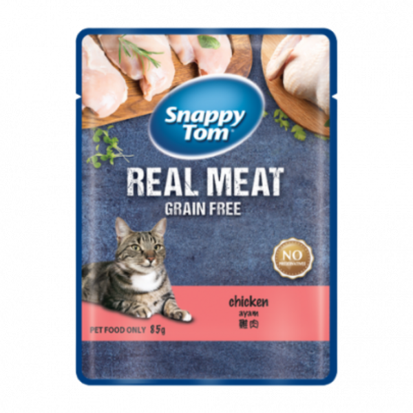 Pate Mèo Snappy Tom Real Fish Nhiều Vị 85g