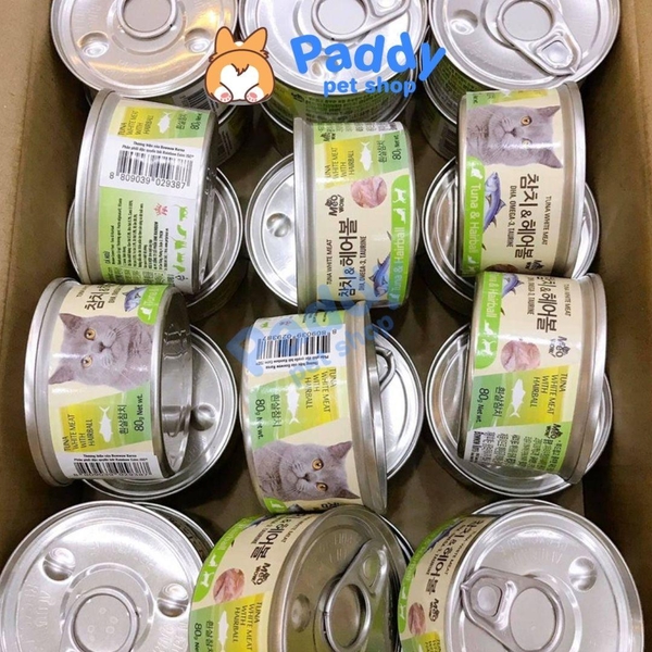 Pate Mèo Meowow Súp Cá Ngừ Trắng Nguyên Miếng (Lon 80g)
