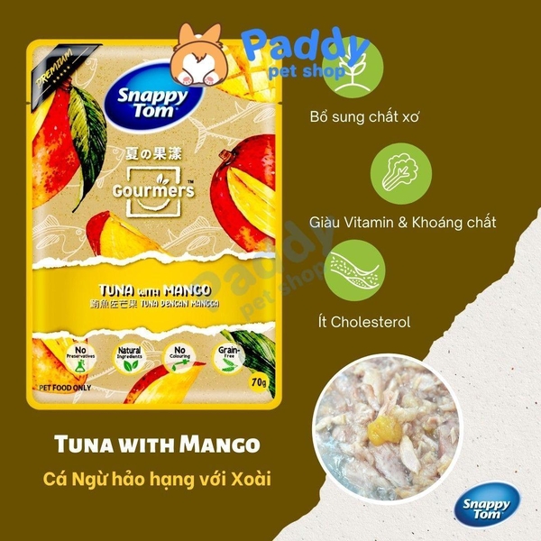 Pate Mèo Snappy Tom Cá Ngừ Mix Trái Cây 70g